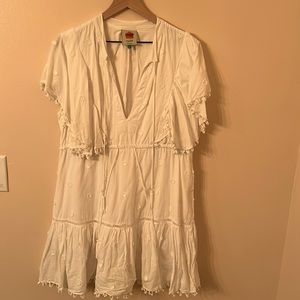 Farm Rio Dress off white 3d flower mini